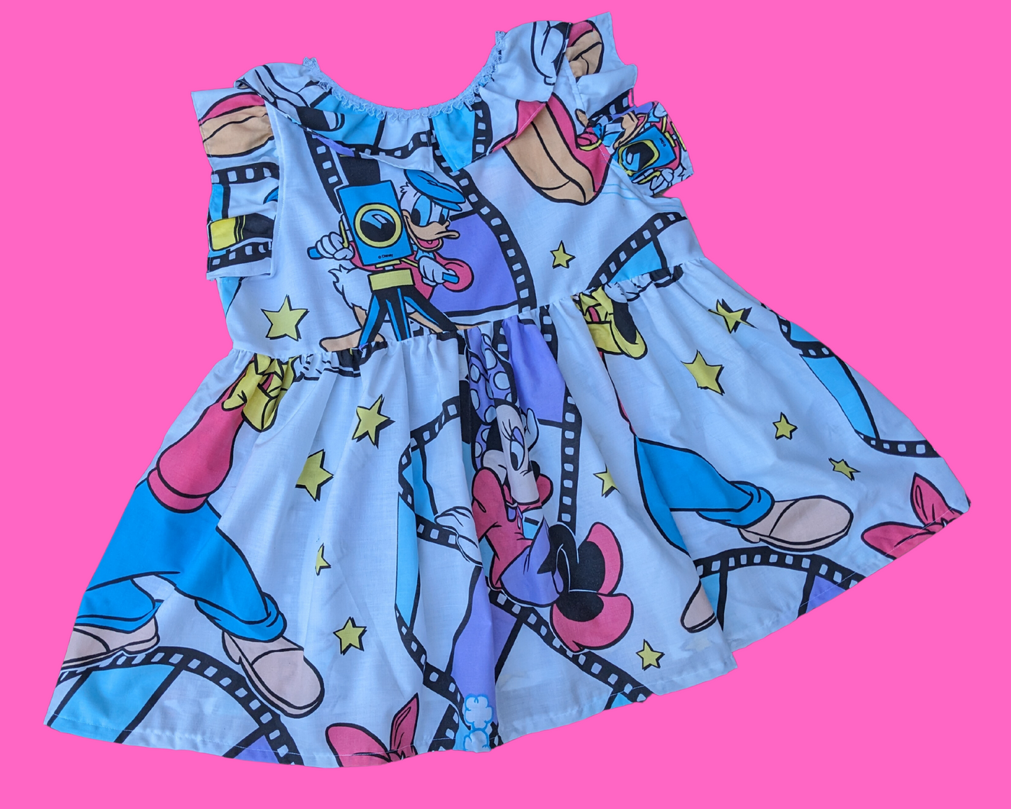 Handmade, Upcycled Disney Mickey Mouse and The Gang Dress Fits L-XL