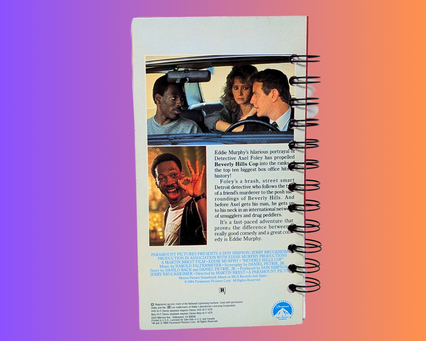 Beverly Hills Cop VHS Movie Notebook