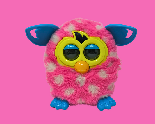 Y2K Pink Furby Toy Functional, Speaks French