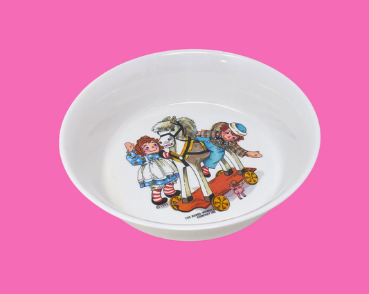 Vintage 1980's Raggedy Ann and Andy Bowl