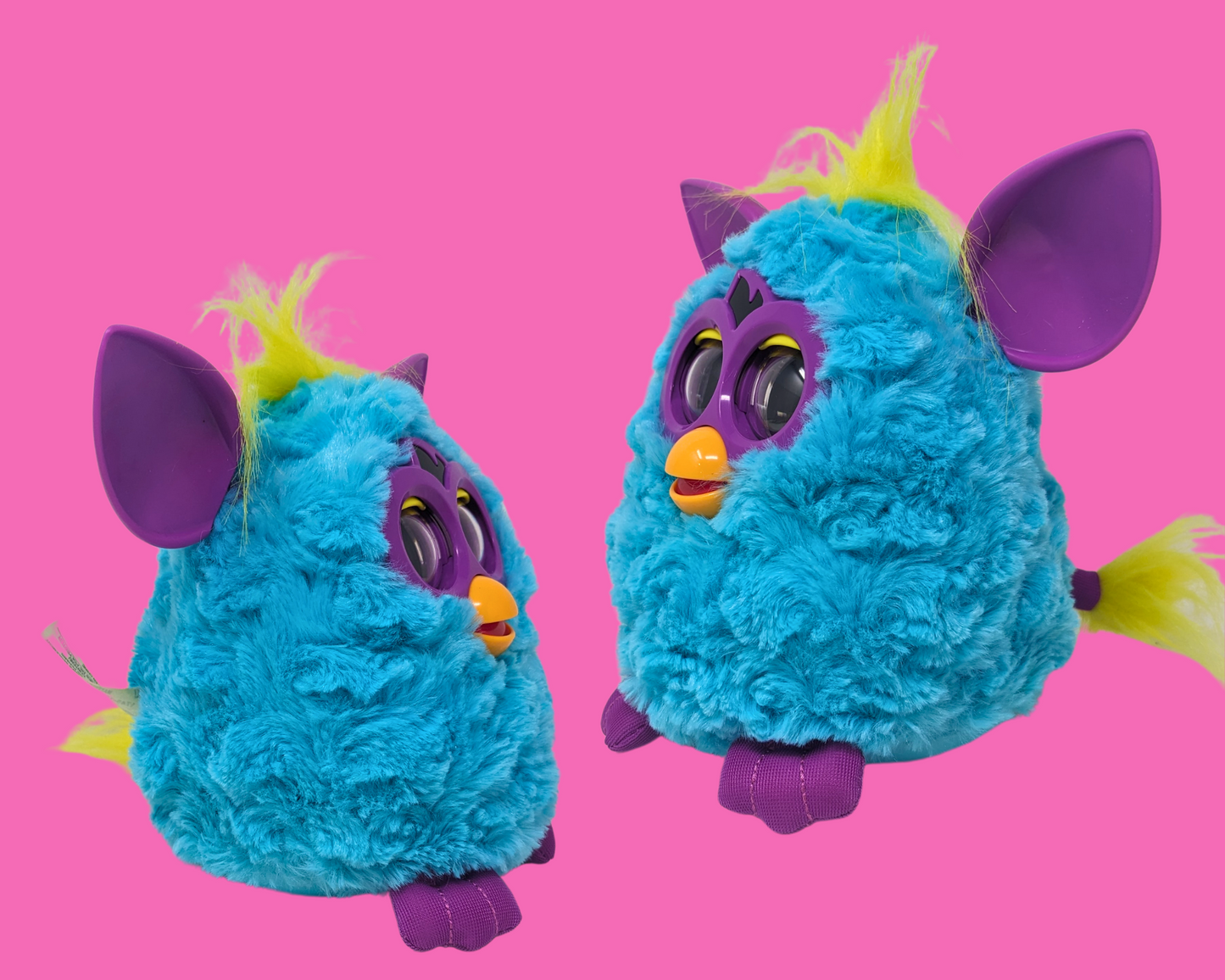 Y2K Blue and Purple Furby Toy Functional, Speaks French