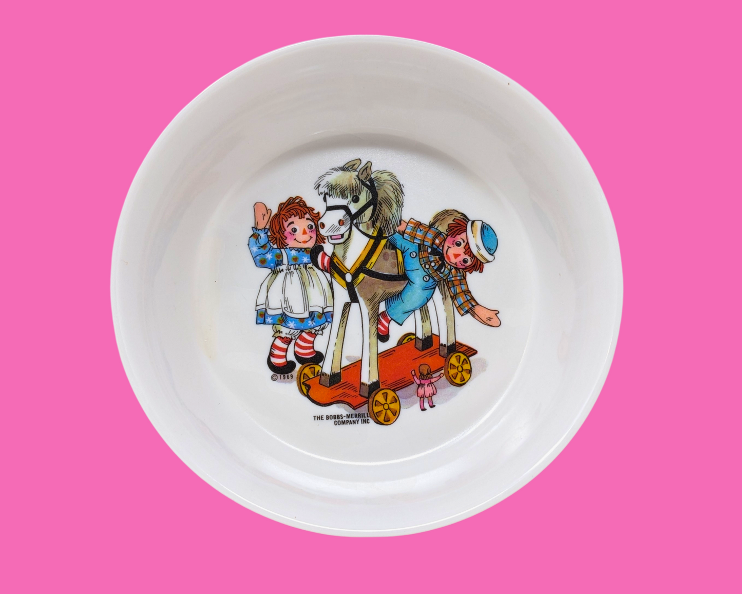 Vintage 1980's Raggedy Ann and Andy Bowl