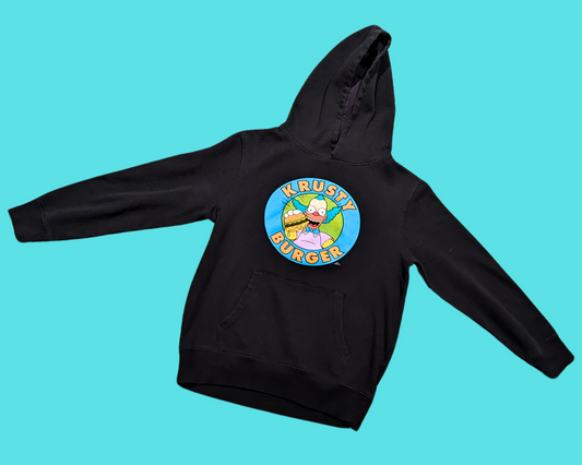 Y2K The Simpsons Krusty Burger Hoodie Size S