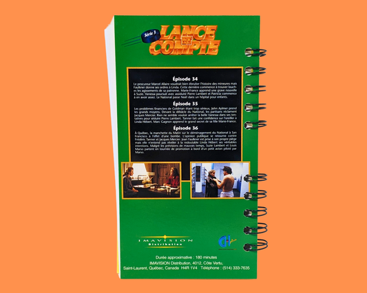 Lance et Compte VHS Movie Notebook