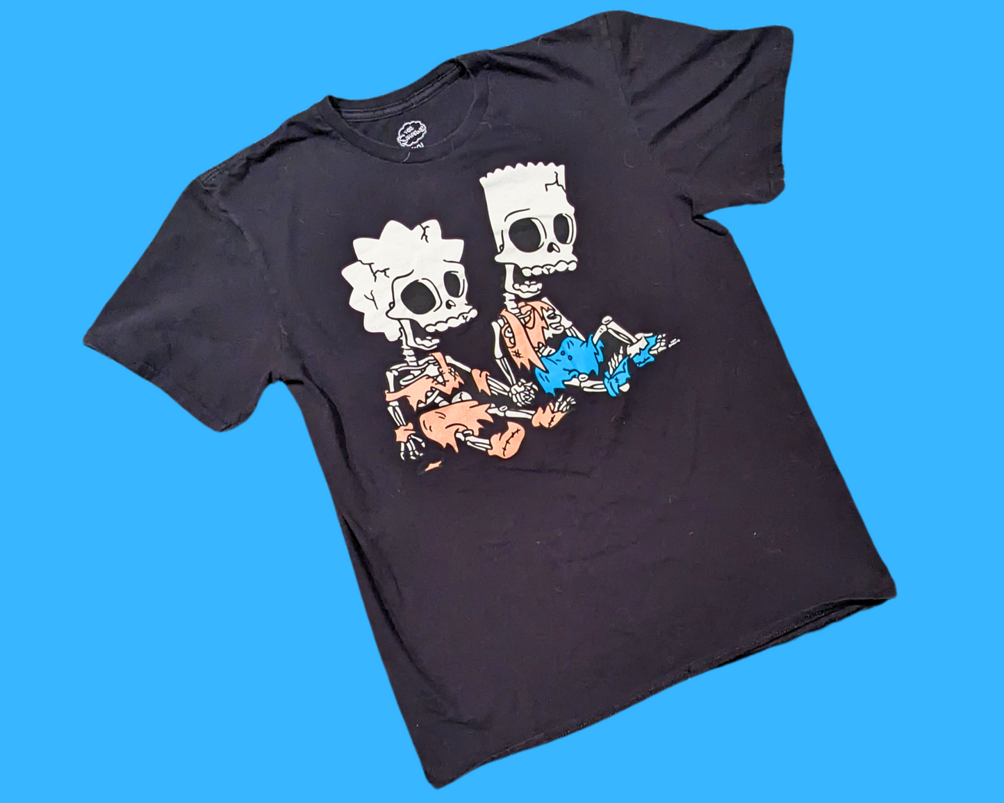 Y2K The Simpsons, Skeleton Lisa and Bart T-Shirt Size M