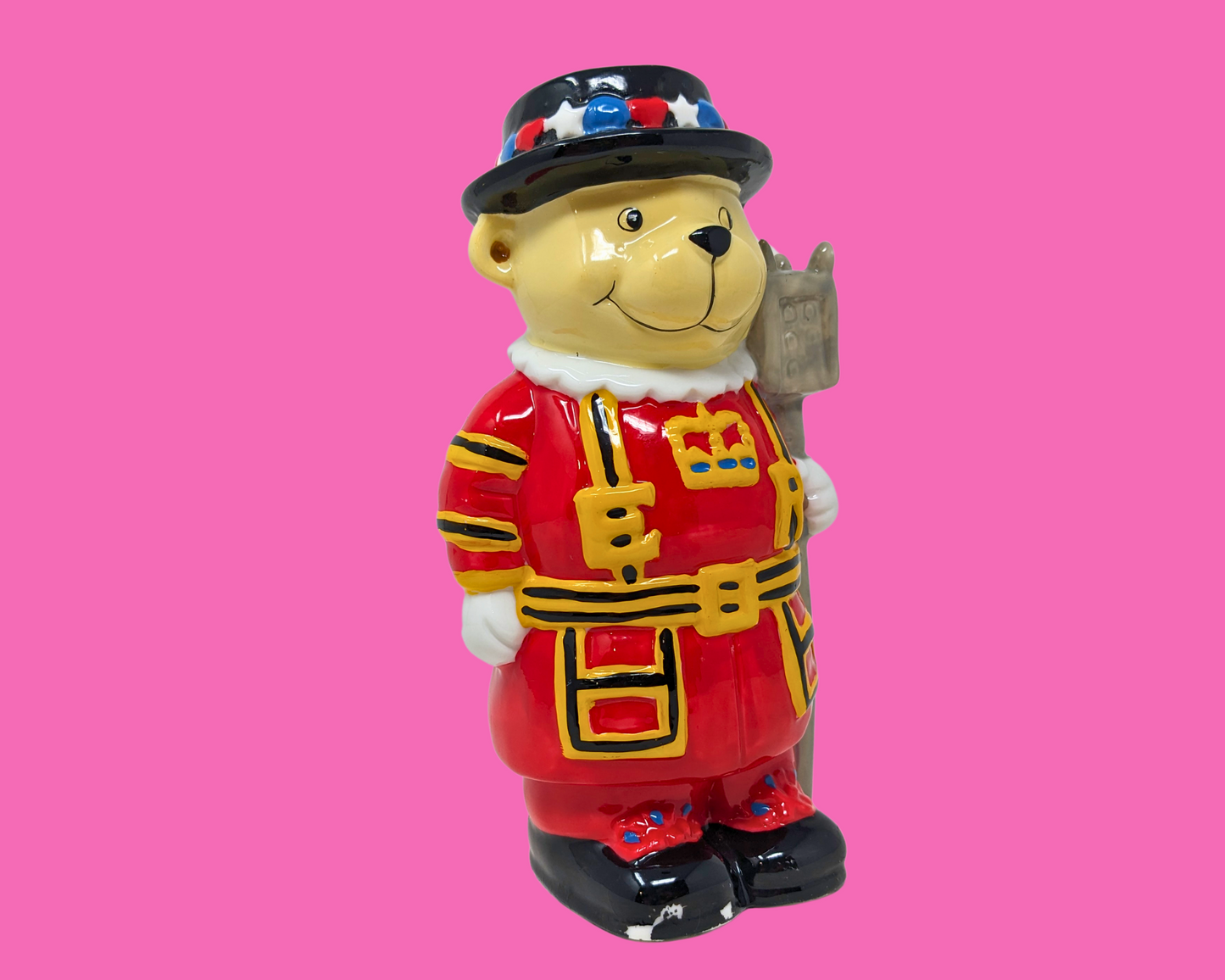 Adorable Queen Elizabeth Bear Guard Piggy Bank