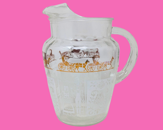 Vintage 1950's Anchor Hocking Glass Pitcher