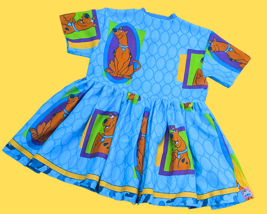 Handmade, Upcycled Scooby-Doo Bedsheet Dress Fits Size S-M-L-XL