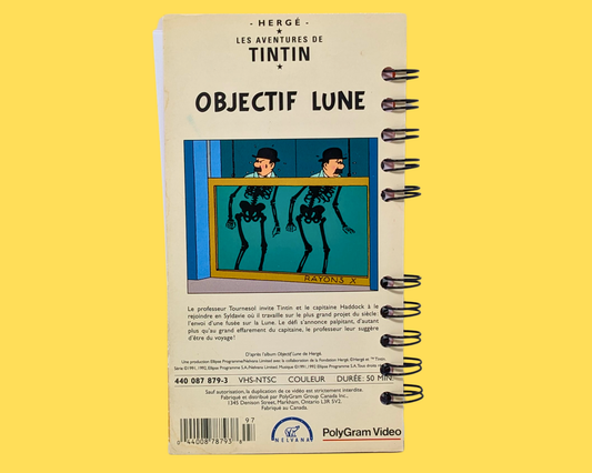 Tintin Objectif Lune VHS Movie Notebook