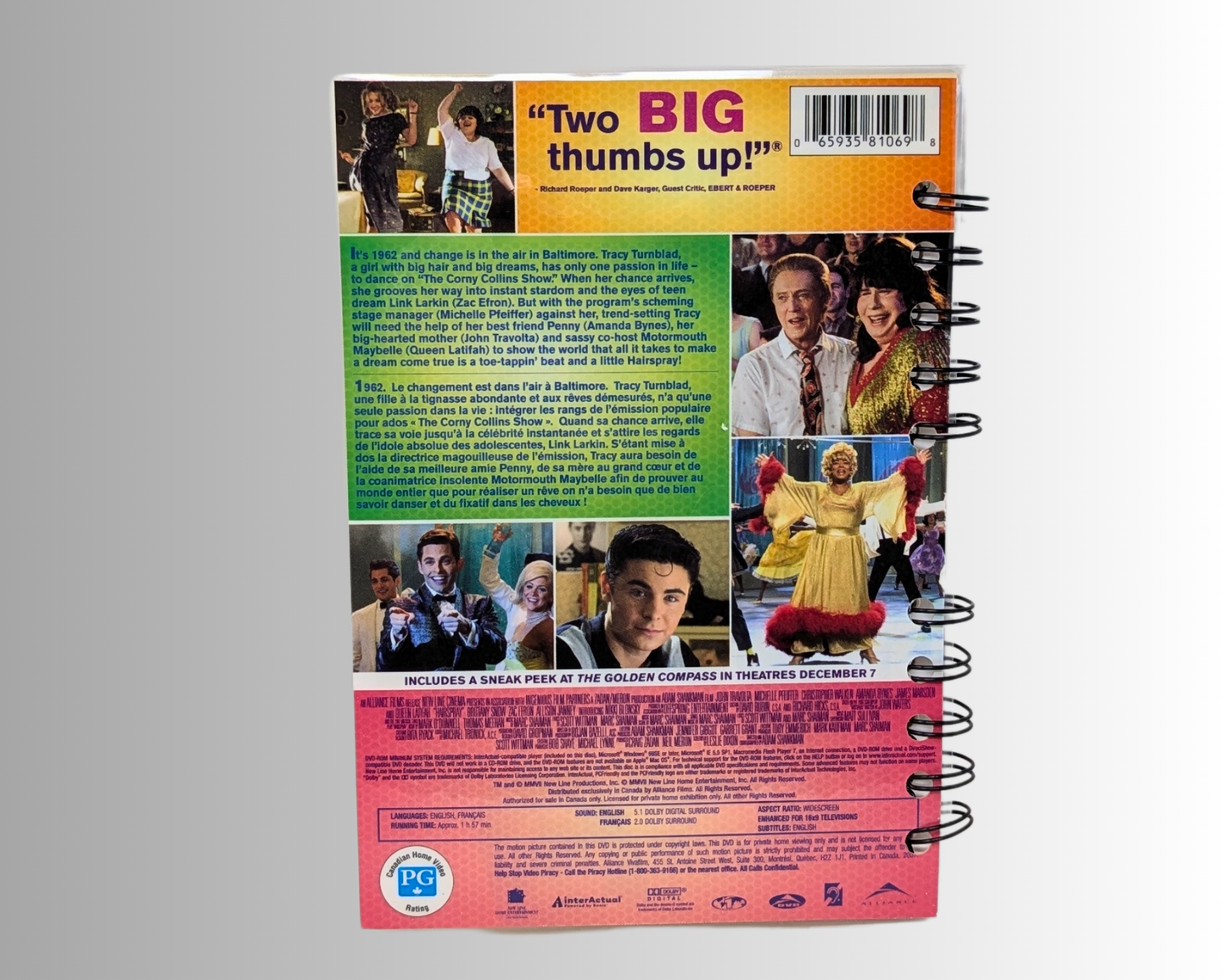 Hairspray DVD Movie Notebook