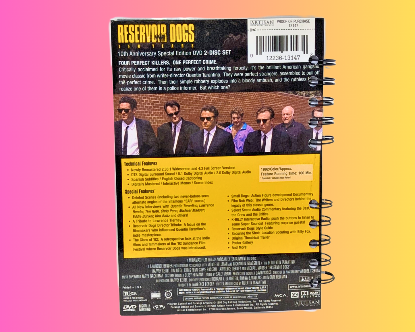 Reservoir Dogs DVD Movie Notebook