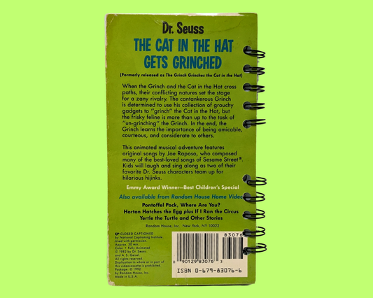 The Cat in the Hat Gets Grinched VHS Movie Notebook