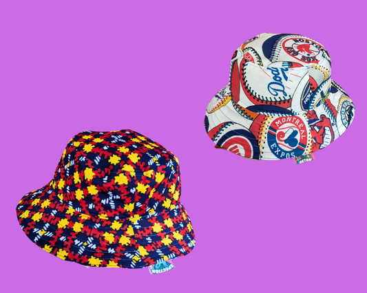 Handmade Vintage 1990's Major League Baseball Reversible Bucket Hat