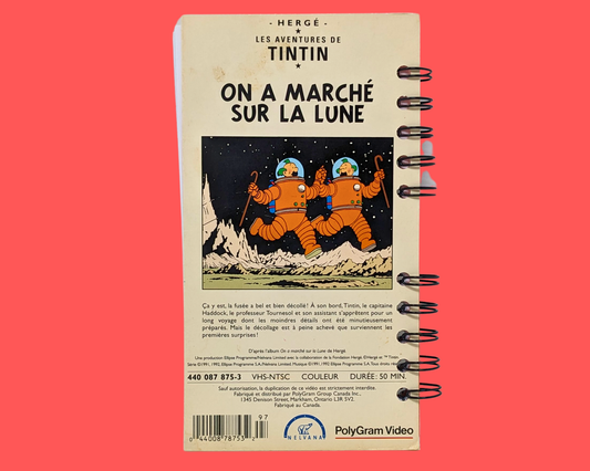 Tintin On A Marché Sur La Lune VHS Movie Notebook