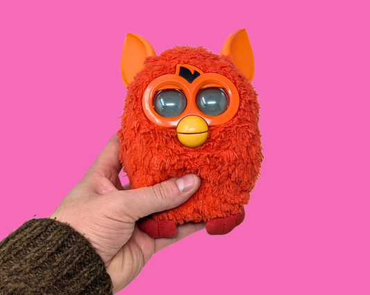 Y2K Orange Furby Toy, Not Functional