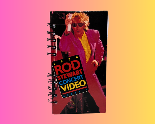 Rod Stewart Concert Video Classic VHS Movie Notebook