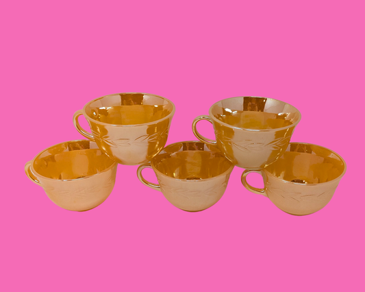 Vintage 1960's Fire King Cups, Set of 5