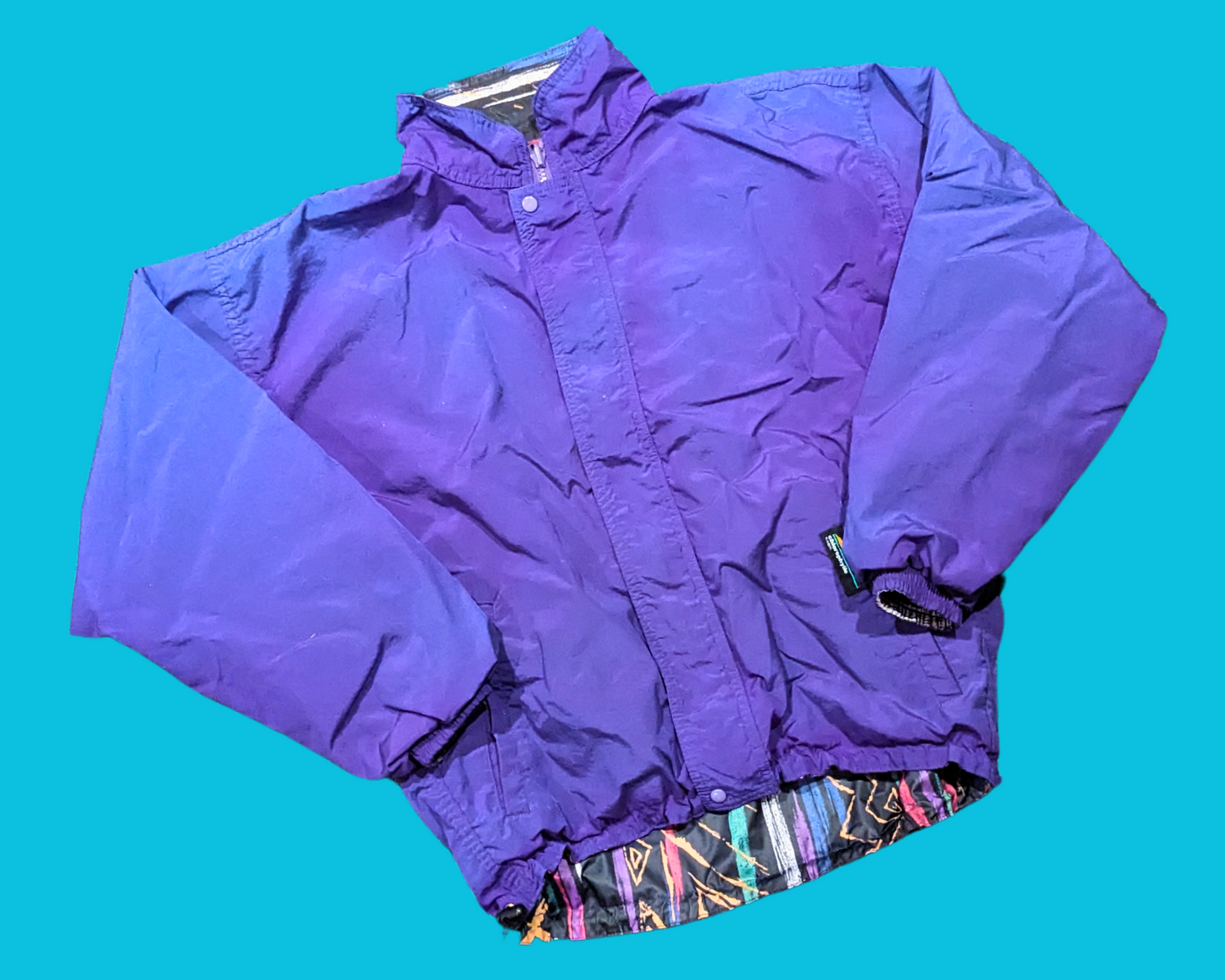 Vintage 1990's Chlorophylle, Gore-Tex Reversible Electric Purple Fleece Size M