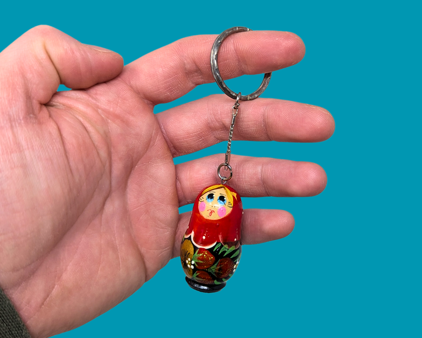 Vintage Russian Doll Toy Keychain