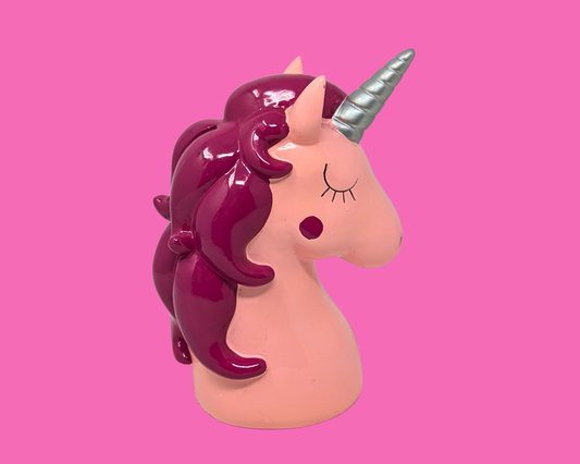 Y2K Pink Unicorn Piggy Bank