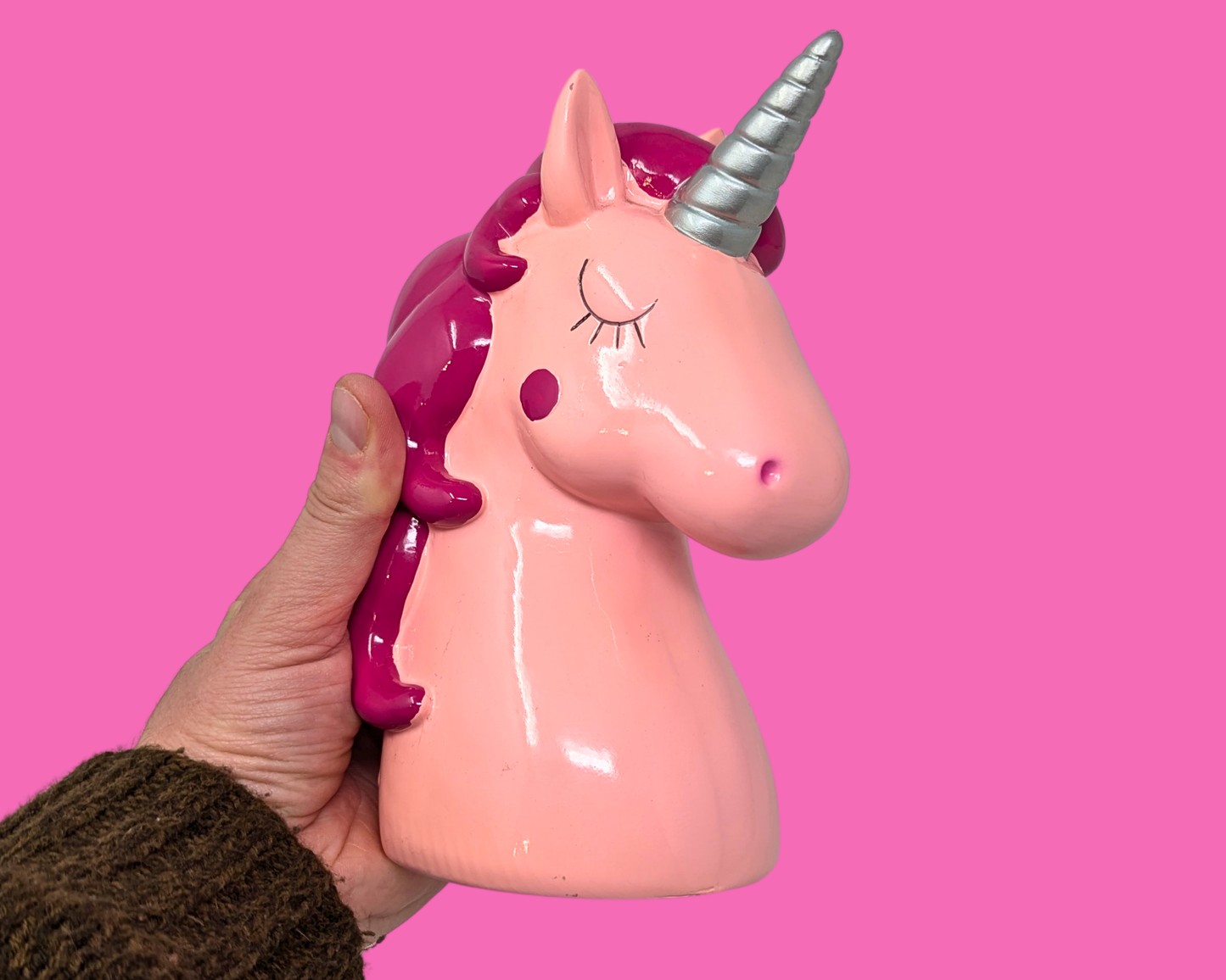 Y2K Pink Unicorn Piggy Bank