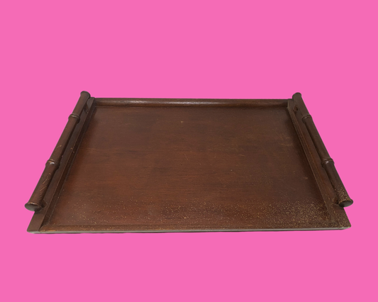 Vintage 1990's Big Wooden, Boho Tray