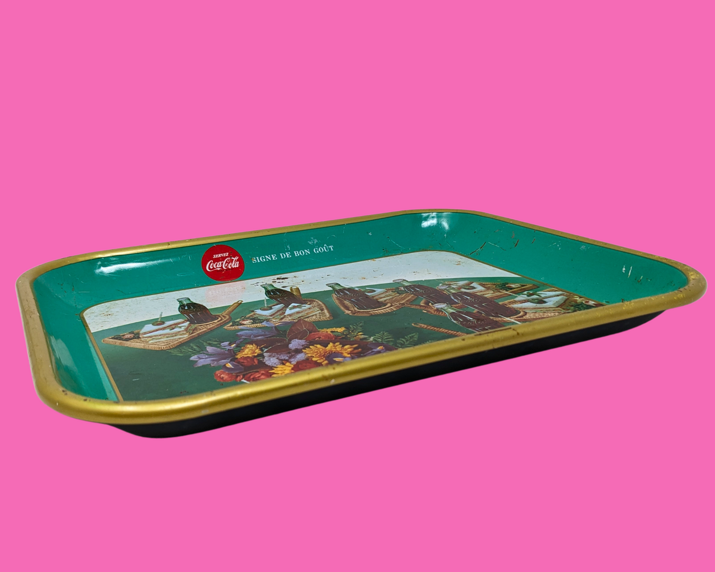 Vintage 1960's Coca Cola Metal Tray