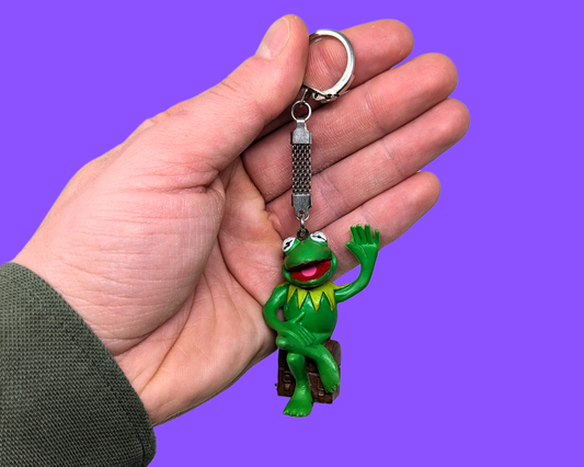 Vintage The Muppets, Kermit the Frog Toy Keychain