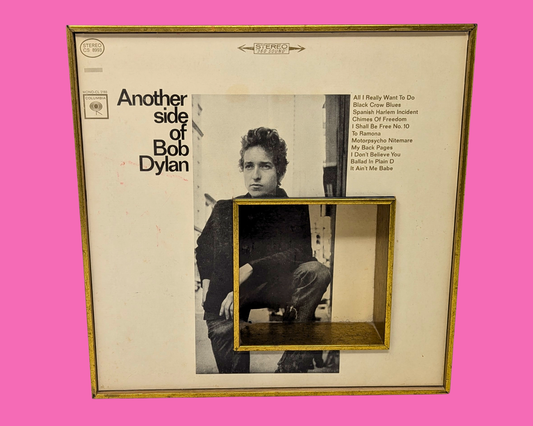 Handmade, Upcycled Another Side of Bob Dylan Record Frame/Small Shelf