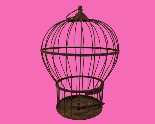 Vintage 1950's Metal Bird Cage