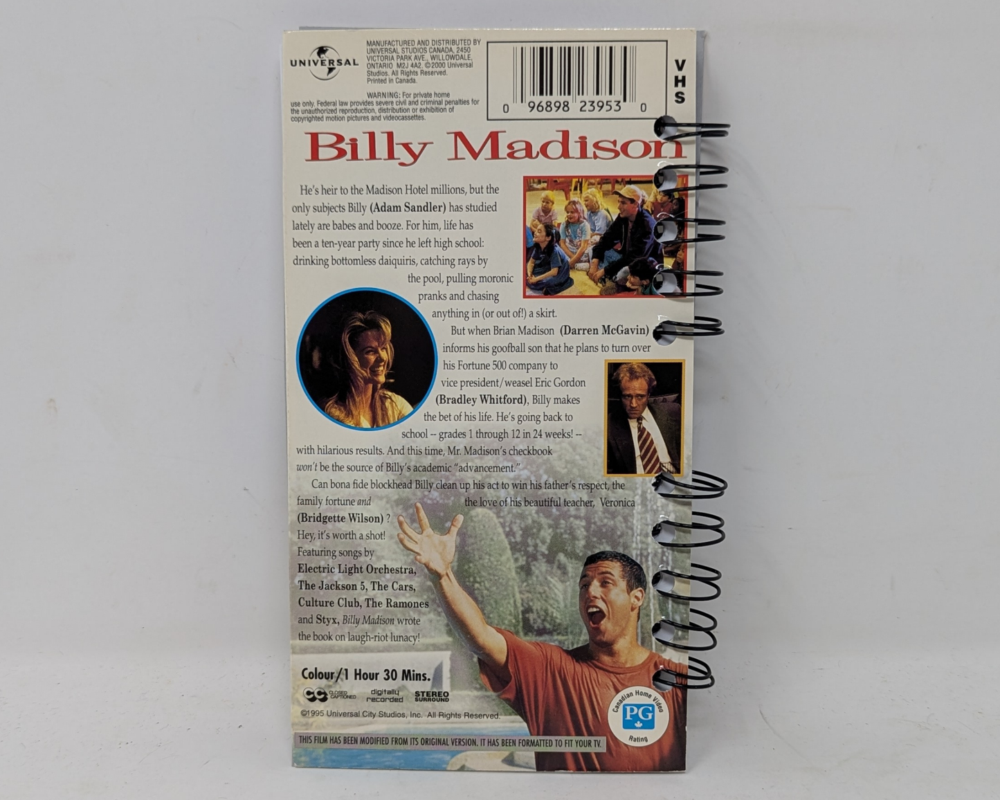 Billy Madison VHS Movie Notebook