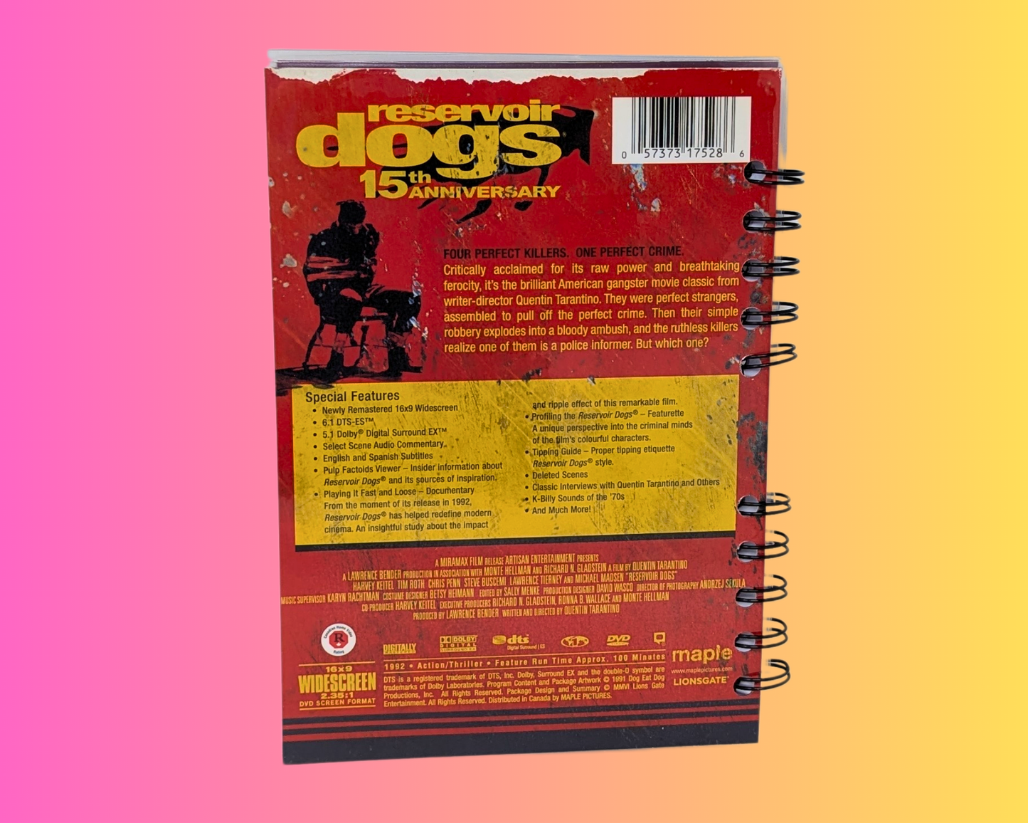 Reservoir Dogs DVD Movie Notebook