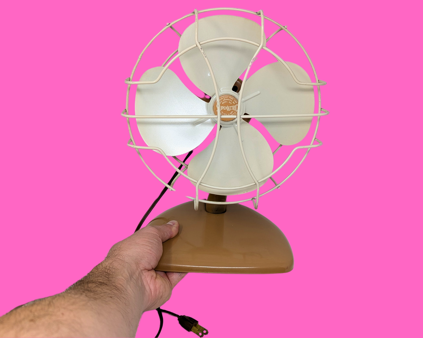 Vintage 1960's Superlectric Fan, Functional