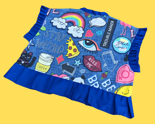 Fait à la main, robe t-shirt Pokemon drap de lit recyclé pour SML-XL