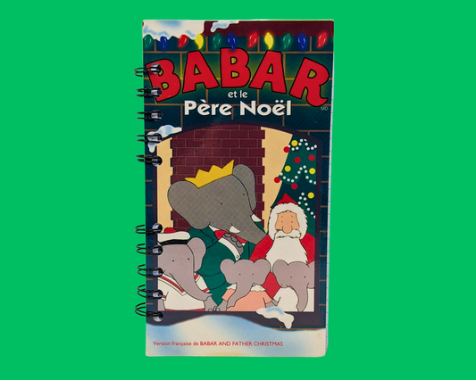 Babar et le Père Noel VHS Movie Notebook