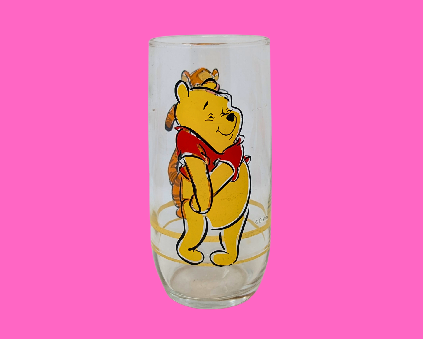 Y2K Walt Disney's Winnie The Pooh and Tigger Collectible Glass