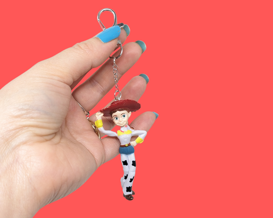 Handmade, Upcycled Toy Story Jessie Toy Keychain