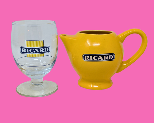 Vintage Ricard Glass and Pitcher