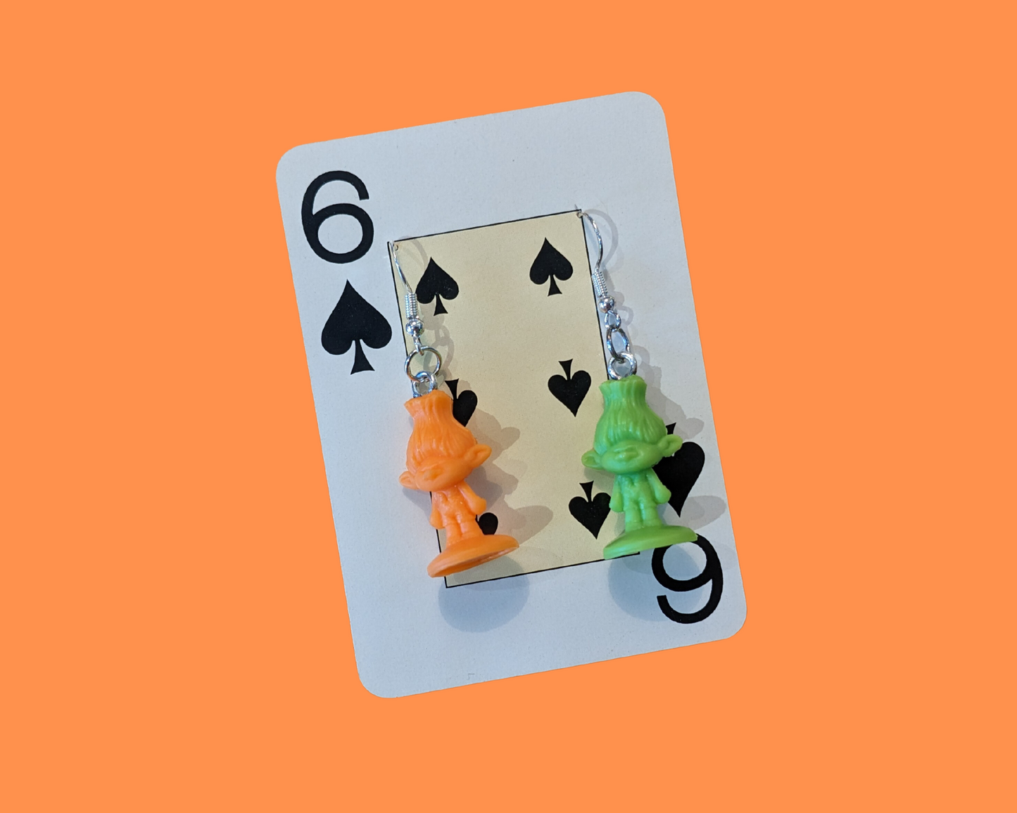 Handmade, Upcycled Trolls Earrings