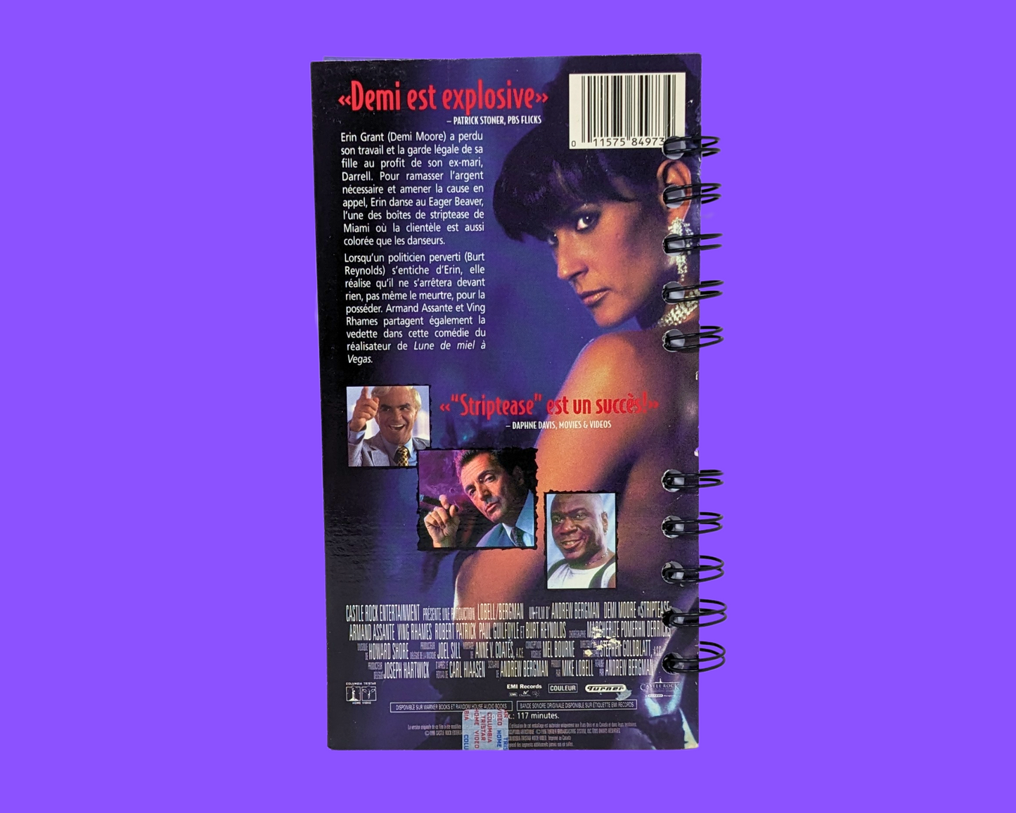 Striptease VHS Movie Notebook