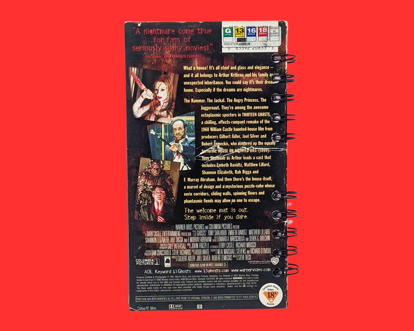 Thir13en Ghosts VHS Movie Notebook