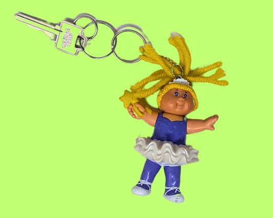 Handmade, Upcycled Cabbage Patch Kids Toy Keychain