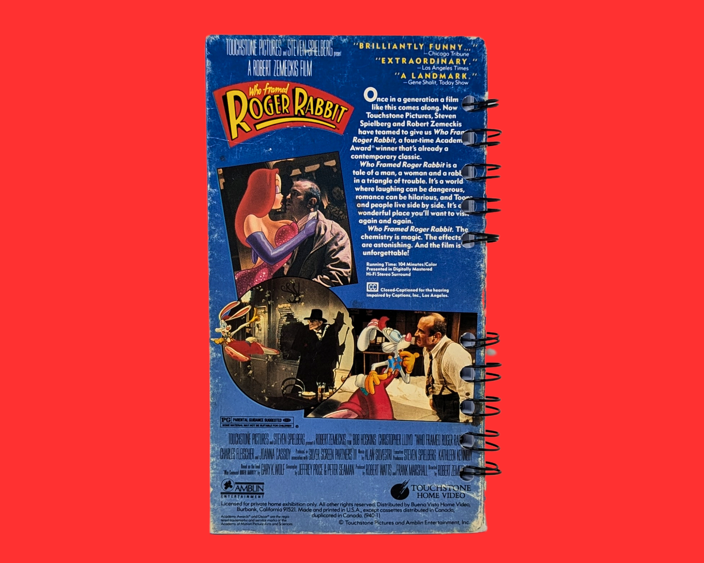 Who Framed Roger Rabbit VHS Movie Notebook