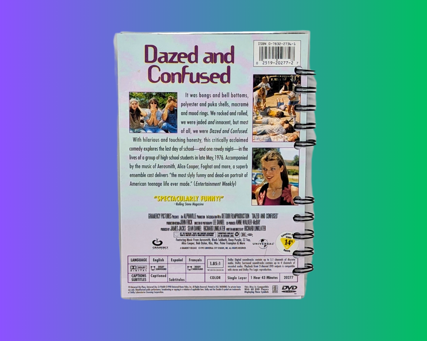 Dazed and Confused DVD Movie Notebook