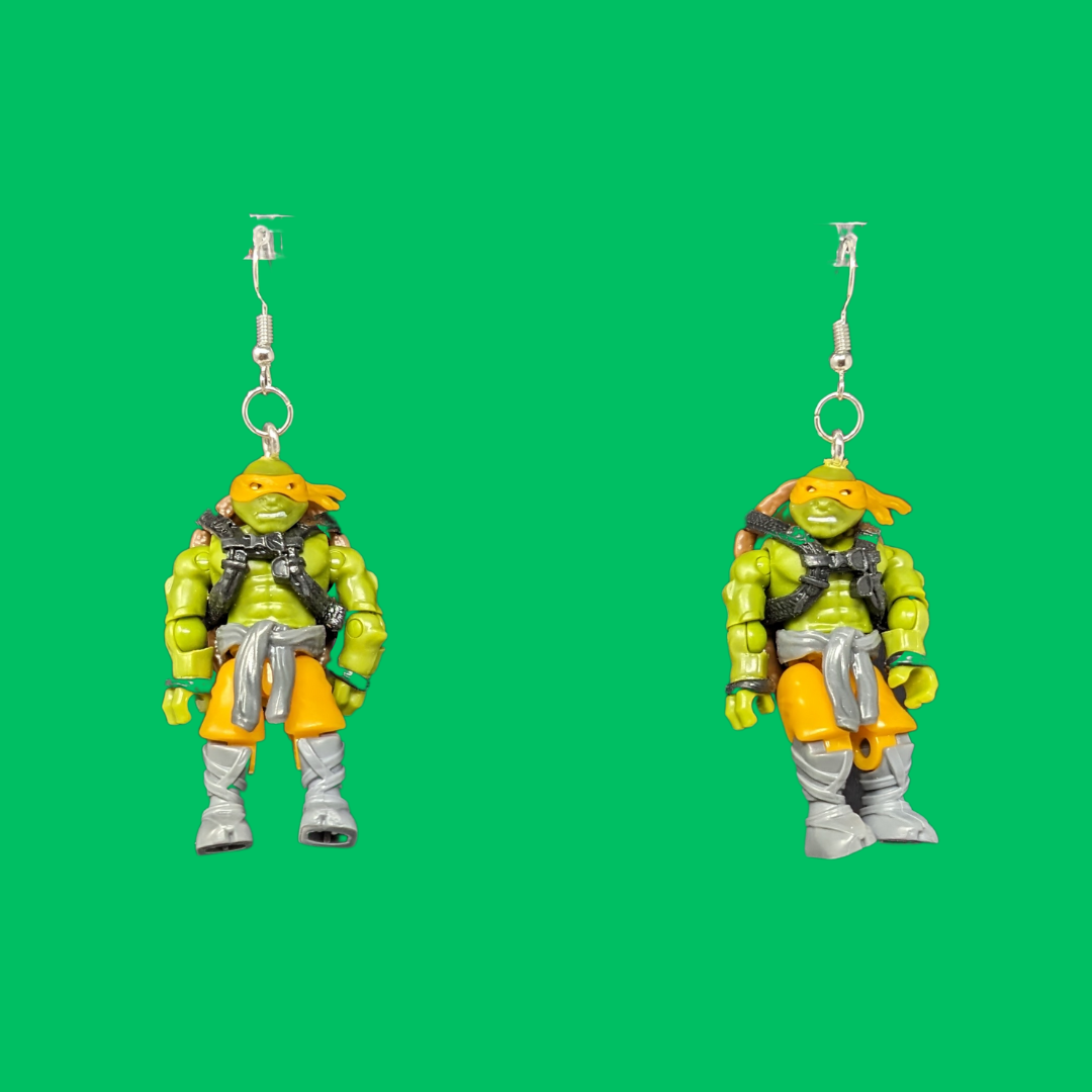 Handmade, Upcycled Teenage Mutant Ninja Turtles Earrings