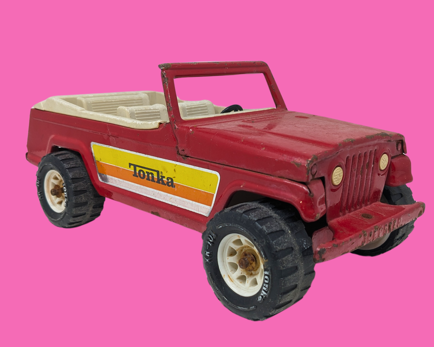 Vintage 1970's Red Convertible Tonka Car