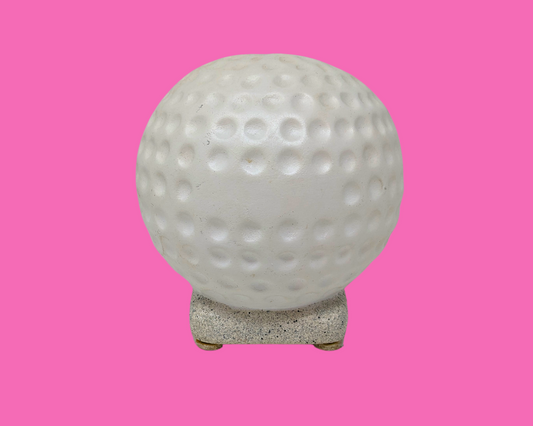 Vintage 1980's Plaster Golf Ball Piggy Bank