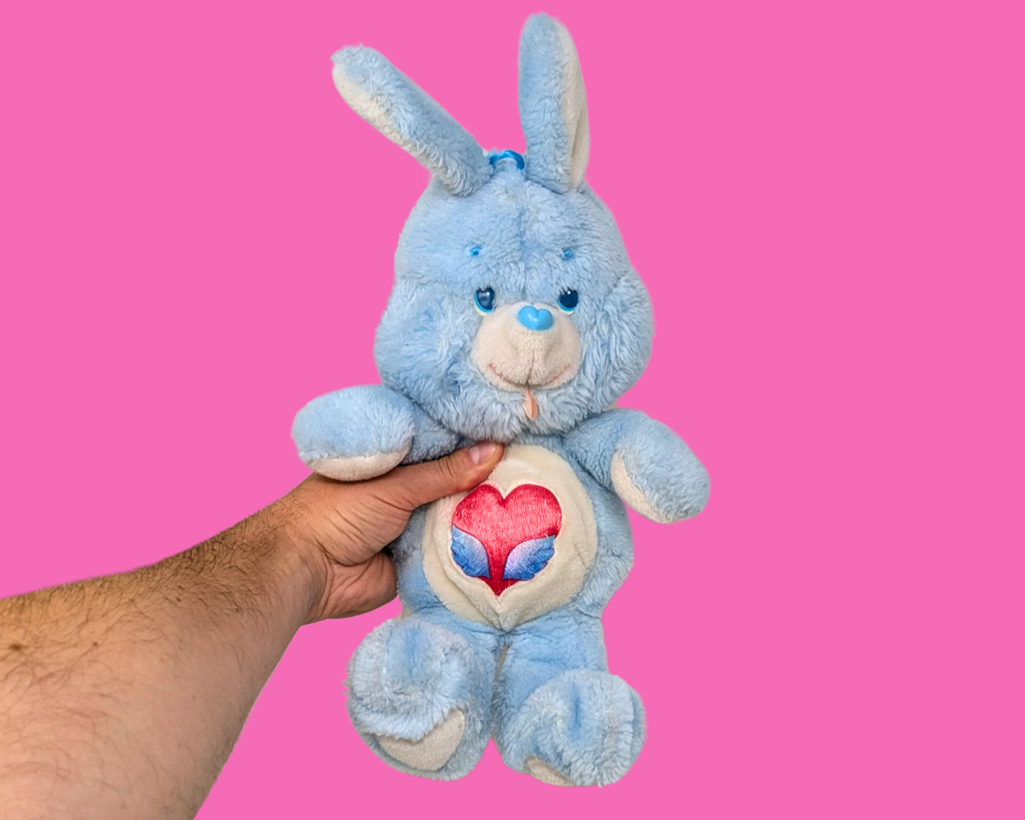 Vintage 1980's Care Bears Cousin Swift Heart Rabbit Plush Toy