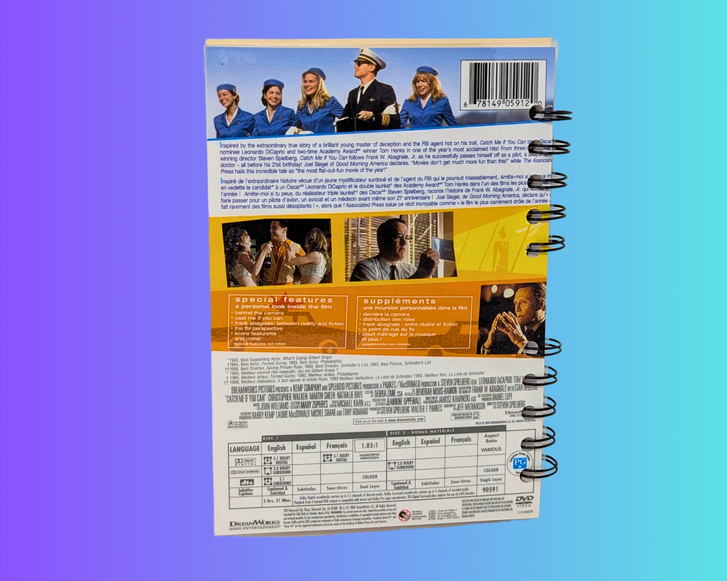 Catch Me If You Ca DVD Movie Notebook