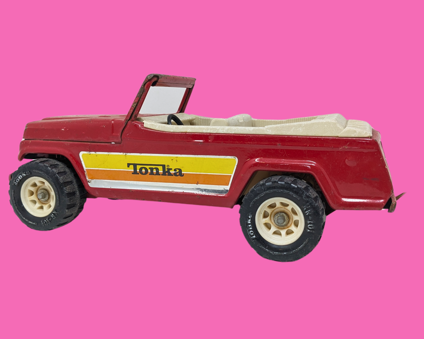 Vintage 1970's Red Convertible Tonka Car